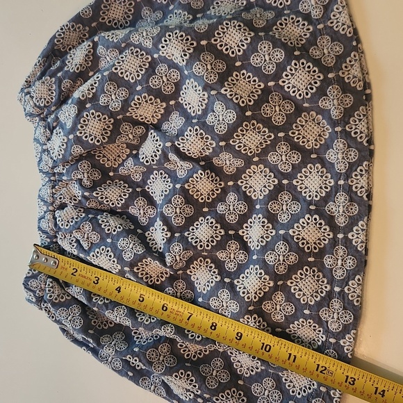 Peek Denim Jean Embordiered Skirt Large 8 - Picture 7 of 8